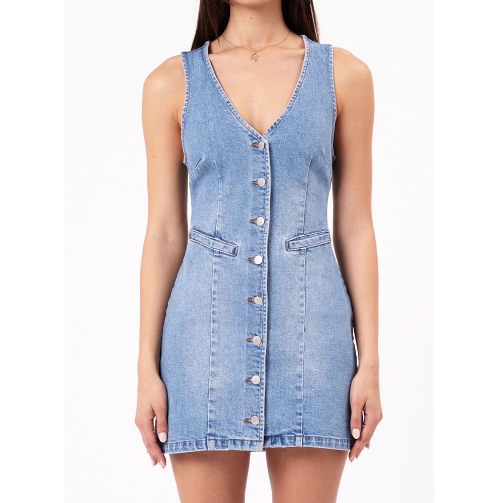 ROLLA'S Mid Blue Denim Dallas Mini Dress